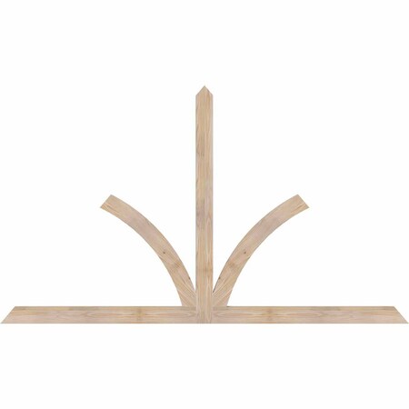 Ekena Millwork Richland Smooth Timber Gable Bracket, Douglas Fir, 84"W x 49"H x 1 1/2"D x 3 1/2"F, 14/12 Pitch GBW084X49X0204RIC00SDF